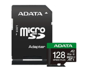 Карта памяти MICRO SDXC 128GB CLASS10 W/AD UD128GUI3V30A2SP-RA1 ADATA