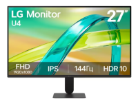 Монитор LG 27" 27U411B-B, 16:9, IPS, FHD, 1/5ms, 250cd, 144Hz, VGA, HDMI