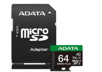 Карта памяти MICRO SDXC 64GB CLASS10 W/AD UD64GUI3V30A2SP-RA1 ADATA