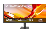 Монитор LG 34" 34U640B-B 1800R, 21:9, VA, UWQHD, 5ms, 300cd, 144Hz, HDMI, DP, USB, USB-C, HAS
